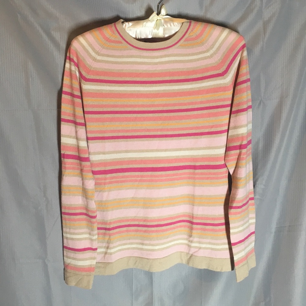 Silk & Cashmere Striped Spring Sweater